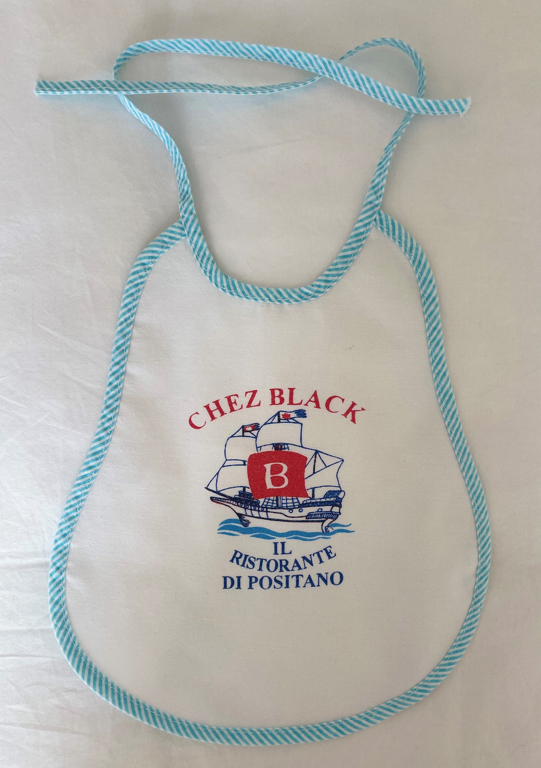 Chez Black Baby bib - Light Blue