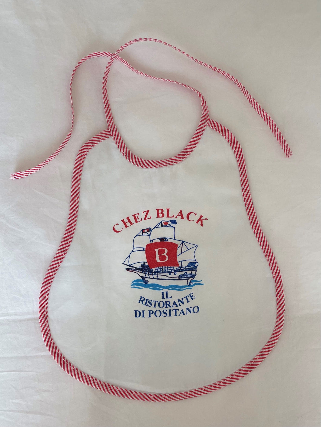 Chez Black Baby bib - Red